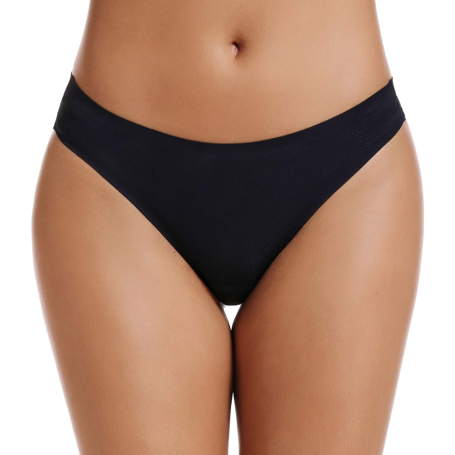 voenxe Seamless Women Underwear Thongs,No Show Ladies Thong,Invisible No Line Breathable Comfortable Panties Undies,Womens No Seam Soft Wide Gusset Tanga,Legging Underpants for Woman 5-Pack