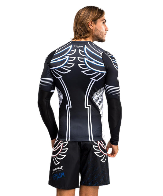 Venum Men's Standard Long Sleeve Rashguard, Blue/Black/White, XX-Large